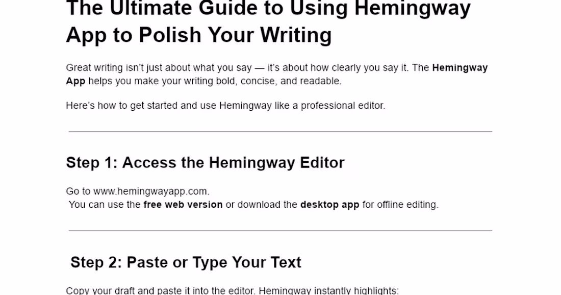 Cover image for Enhancing Writing Clarity with Hemingway App
