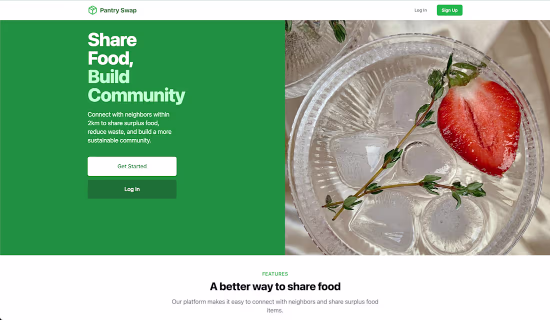 Cover image for PantrySwap - Neighborhood Food Sharing App