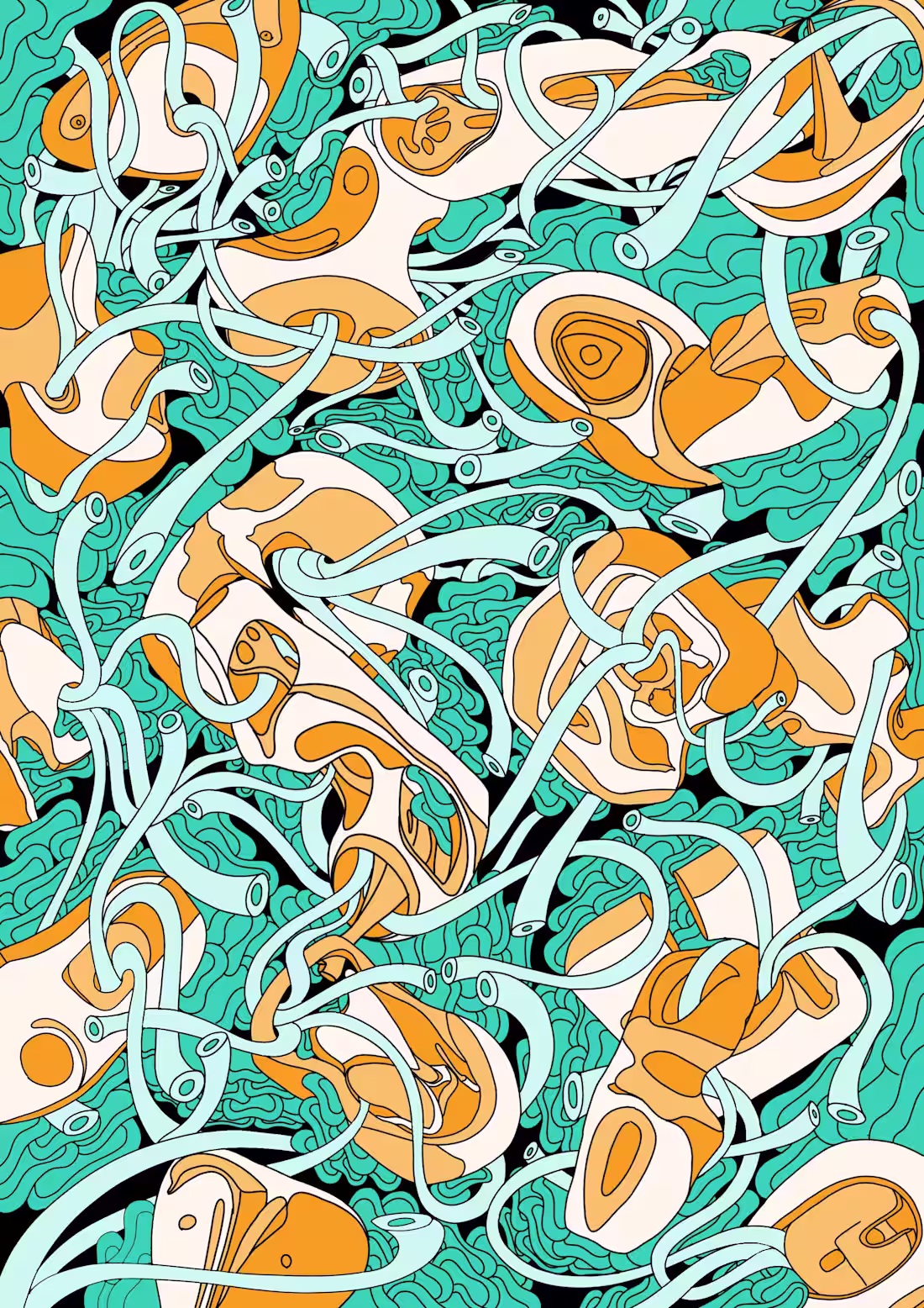 Cover image for An illustration inspired by Henry Moore sculptures. I had go...