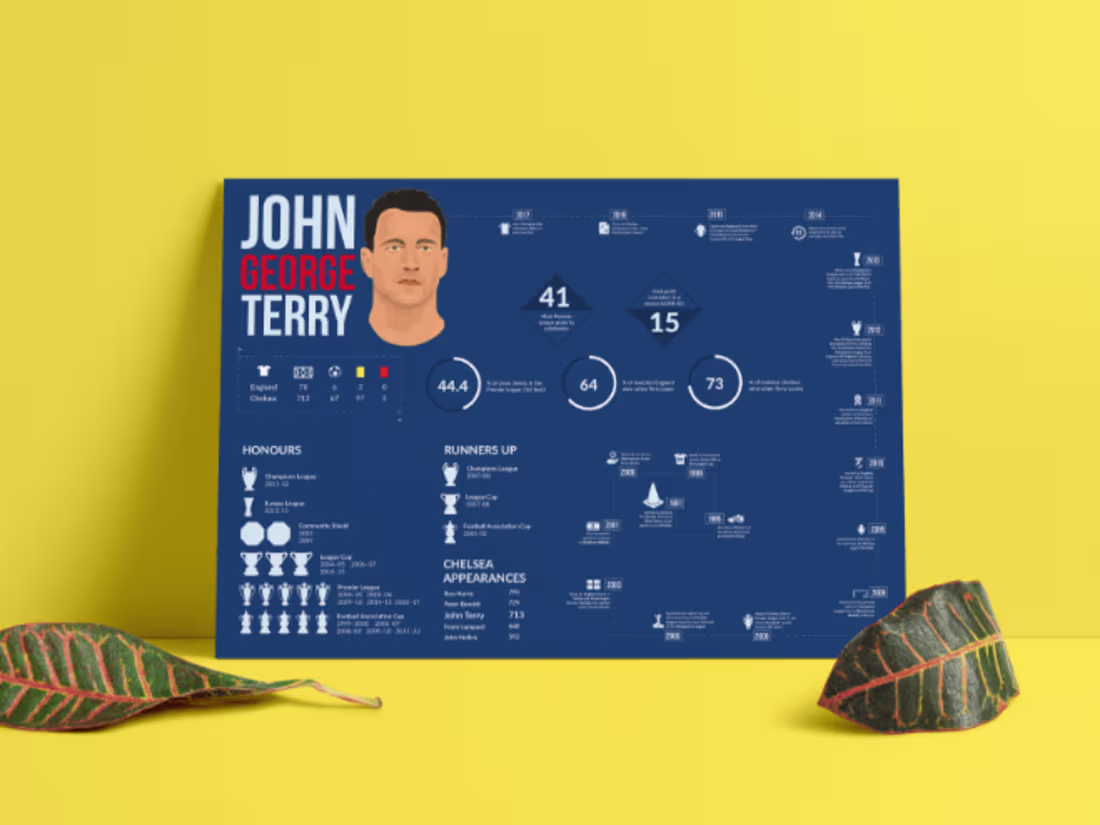 Cover image for John George Terry - A Sketchboat Infographics project.