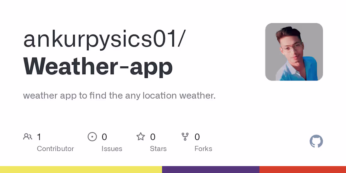 Cover image for ankurpysics01/Weather-app