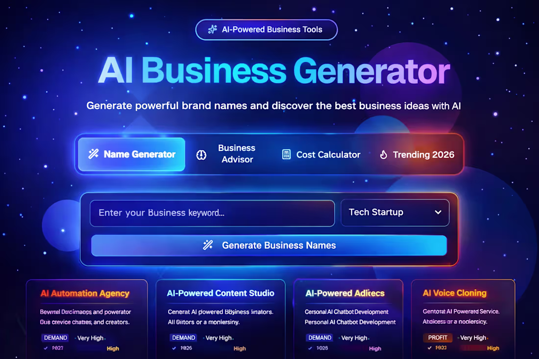 Cover image for AI Business Idea Generator –
