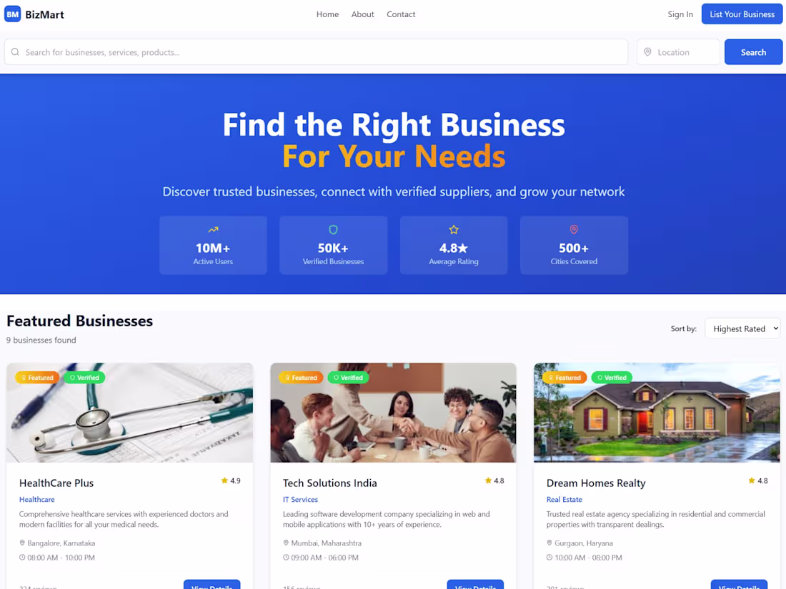 Cover image for Local Business Directory - Fullstack | Mobile Friendly