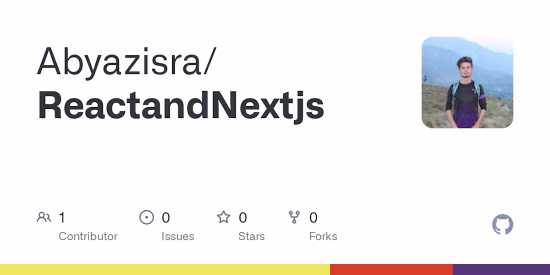Cover image for Abyazisra/ReactandNextjs