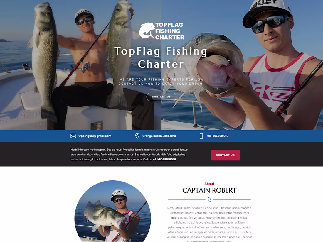 Cover image for Divi Fishing Website - Divi Mobile Responsive Website
