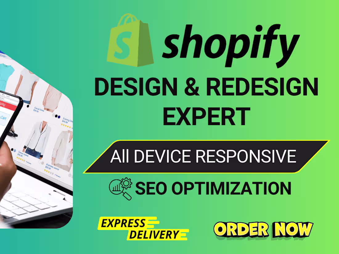 Cover image for I will build a modern shopify ecommerce website.