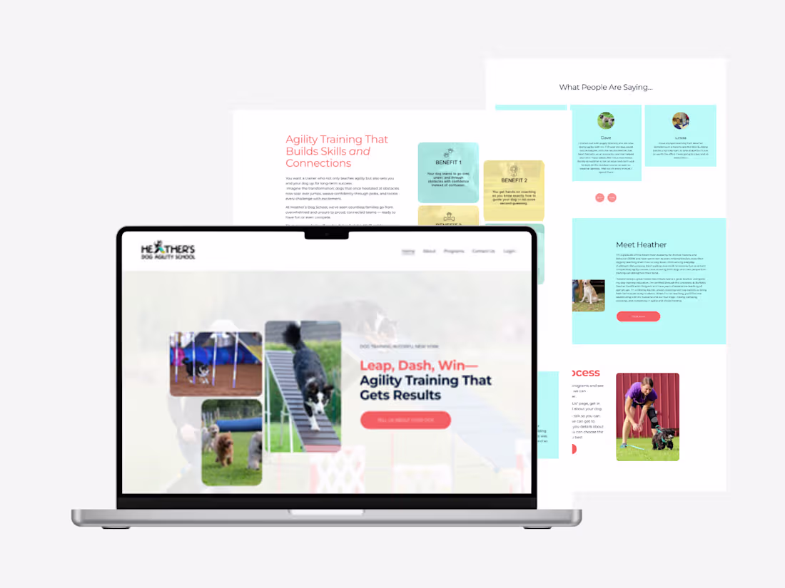 Cover image for Dog Agility School Website