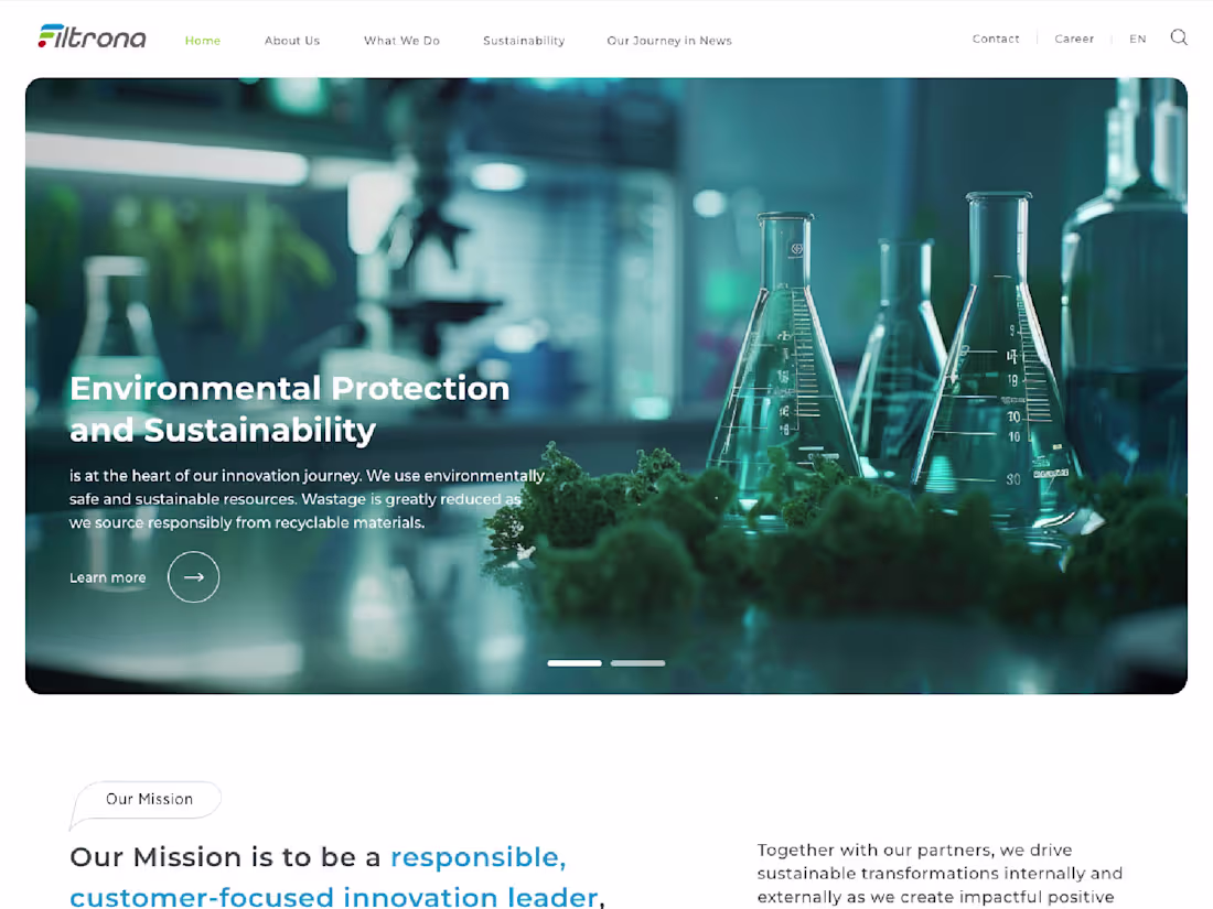 Cover image for Filtrona Corporate Website Revamp: