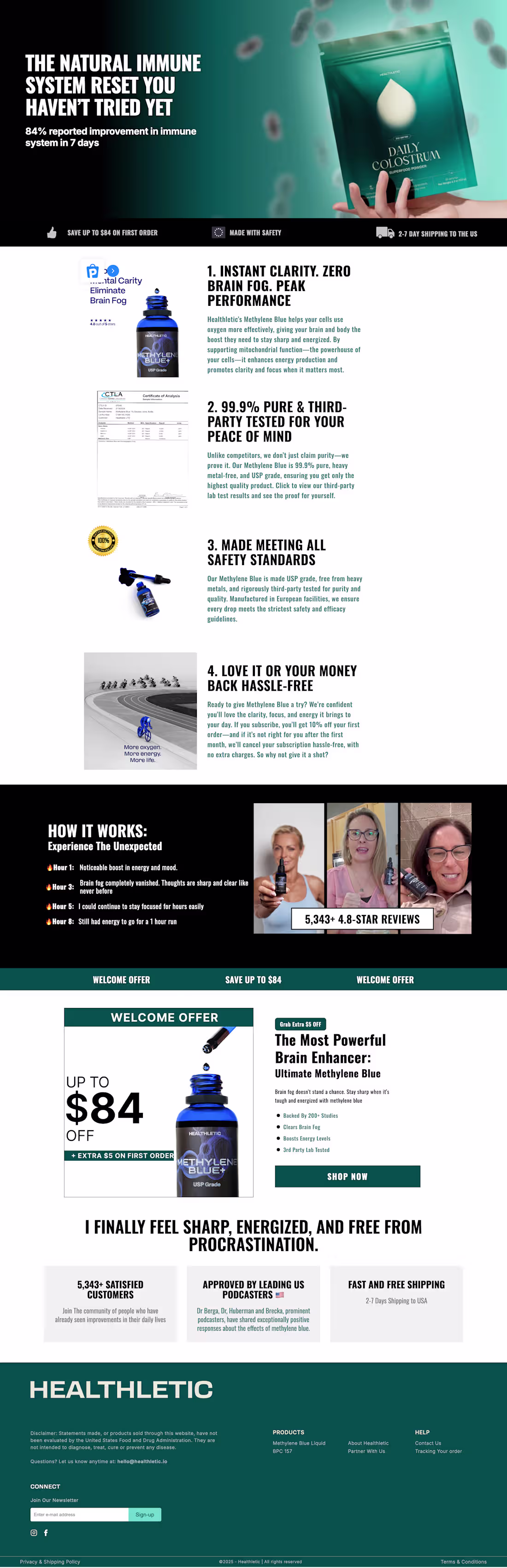 Cover image for Landing page build - healthletic