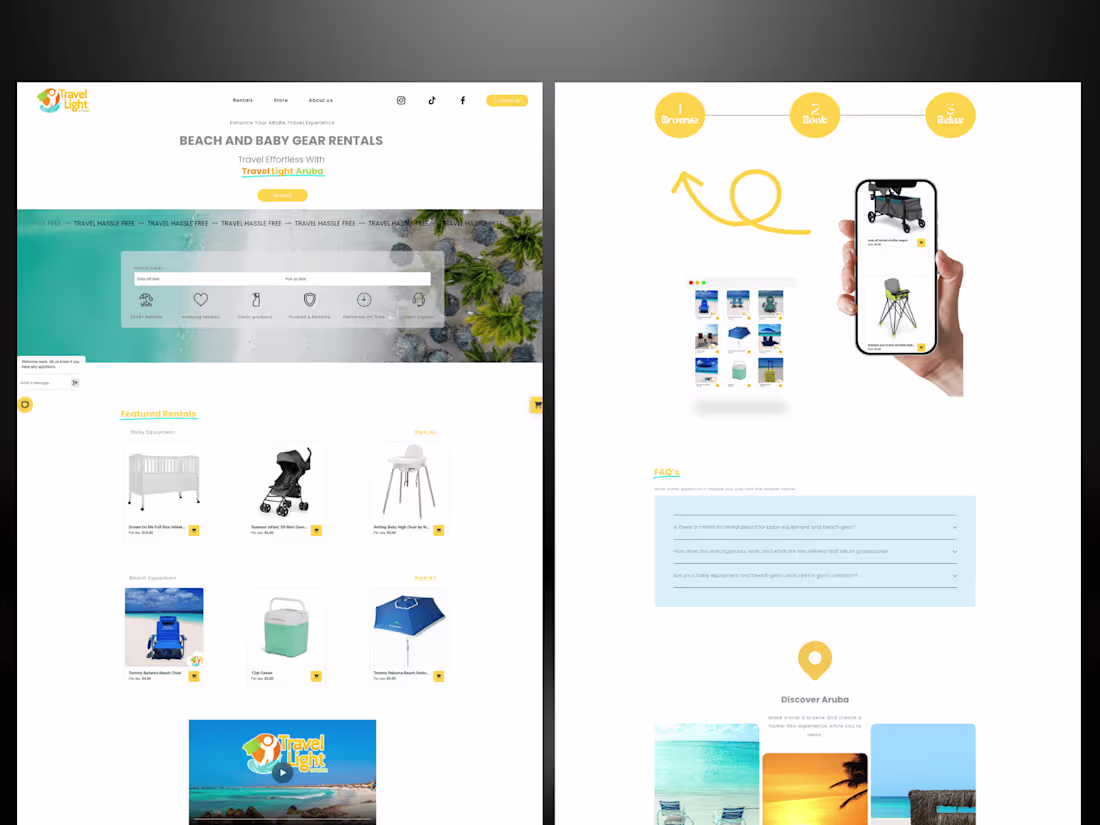 Cover image for Beach & Baby Gear Rental Website