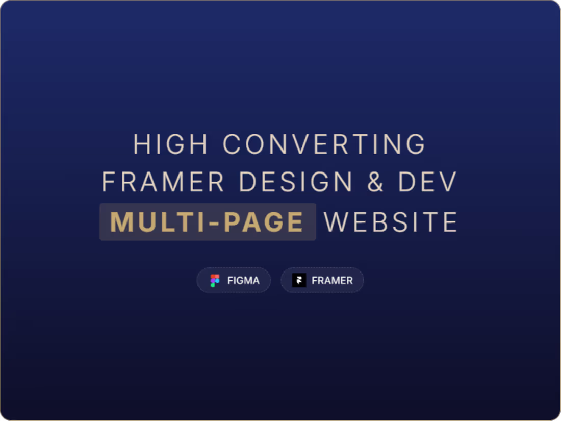 Cover image for High Converting Multi Page Website (Design + Development)