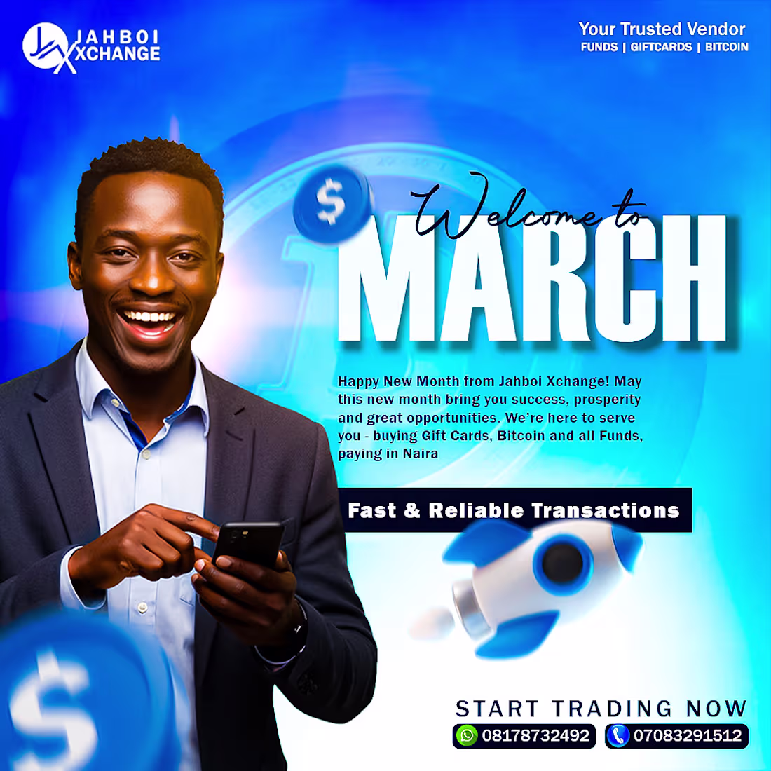 Cover image for JahBoi Xchange Welcome to March Flyer