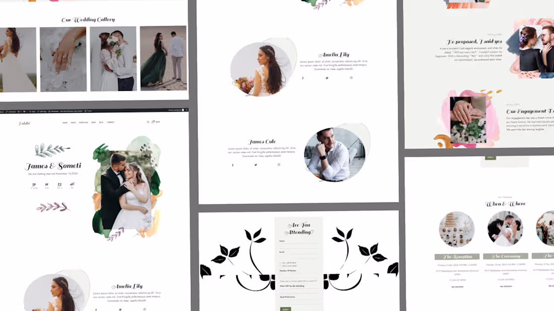 Cover image for Wedding Events Planning Web design | Wordpress Elementor UI