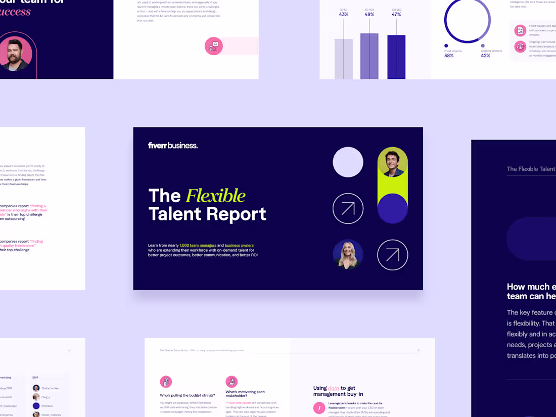 Cover image for Fiverr Business Annual Achievements Report Design
