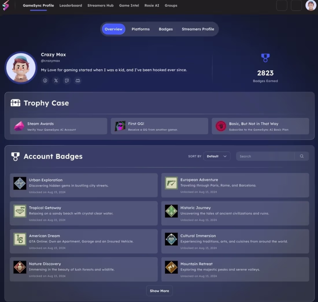 Cover image for GameSync Profile Badges