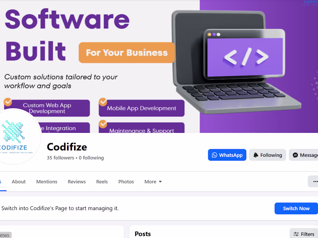 Cover image for Facebook Page Management & Content Strategy for Condifize