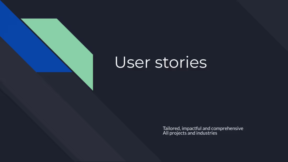 Cover image for Comprehensive User Story Creation