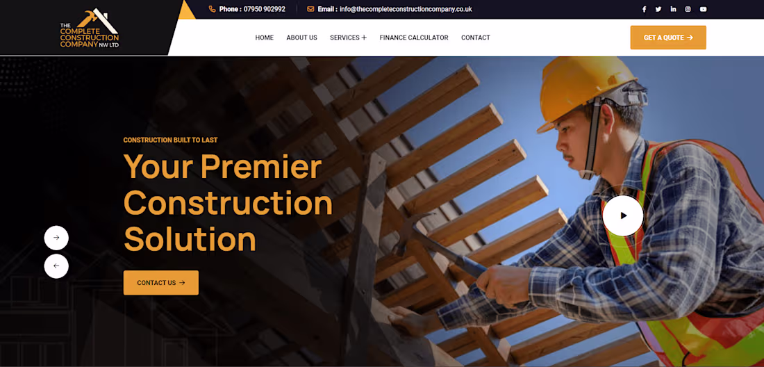 Cover image for Custom WordPress Site for UK Construction Services