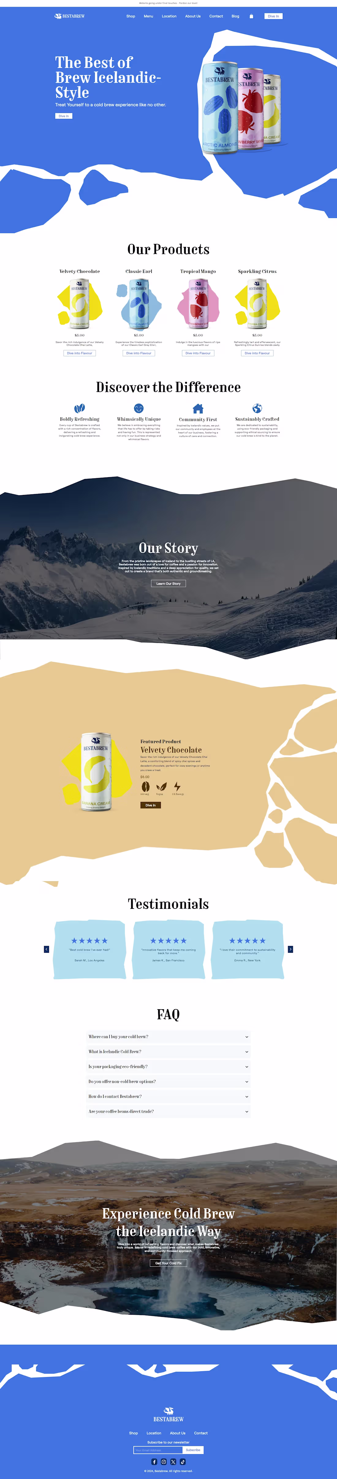 Cover image for Premium Icelandic Cold Brew Coffee Website Price range $1000...