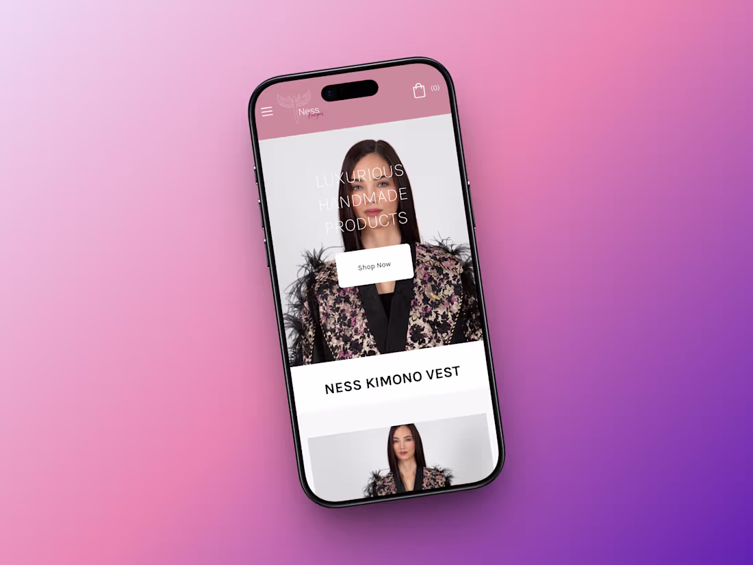 Cover image for E commerce website design and