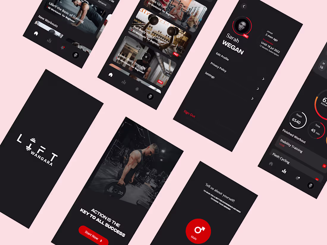 Cover image for Gym app - LIFT Wangara