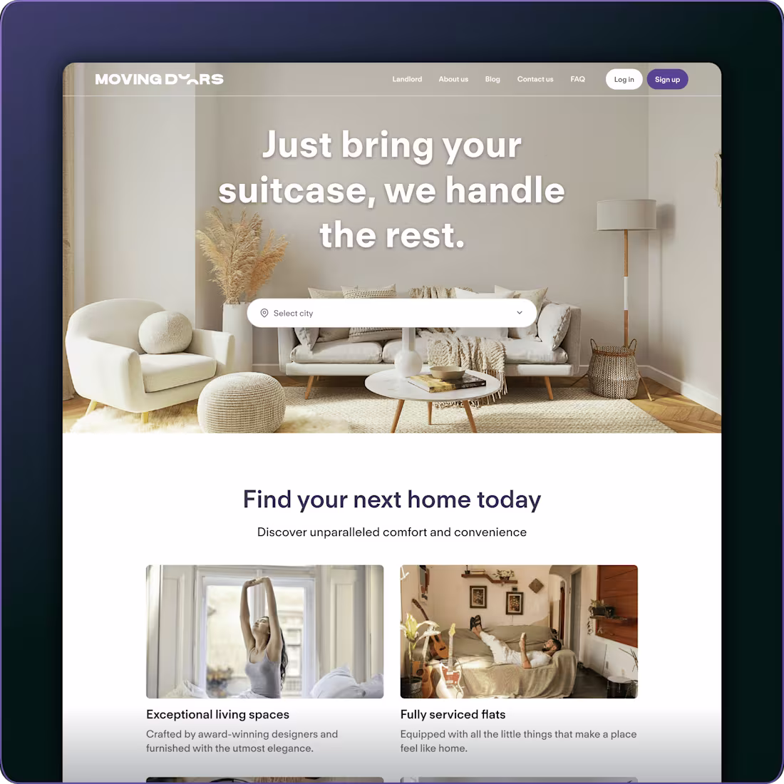 Cover image for Website design of an accommodation platform for digital nomads