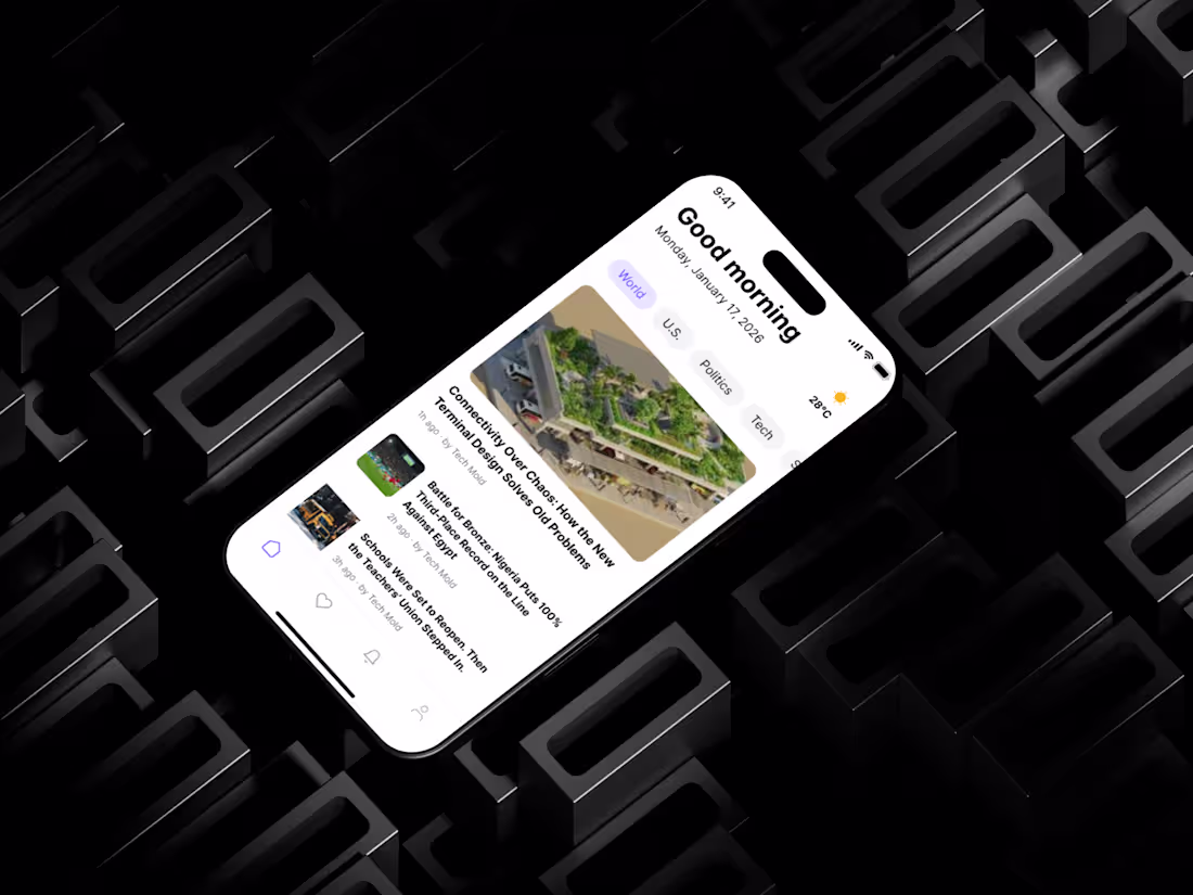 Cover image for  News App UI Design