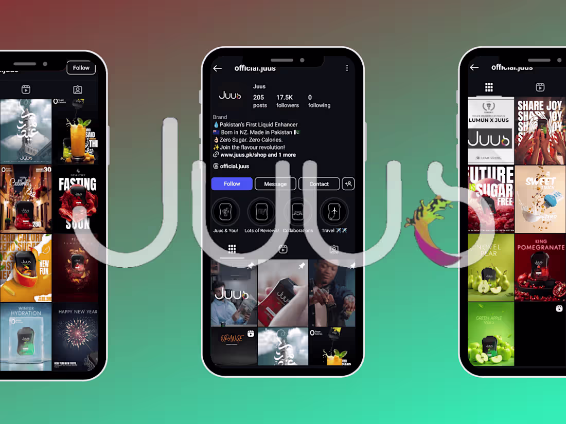 Cover image for JUUS | Instagram Overhaul with AI and Influencer Content