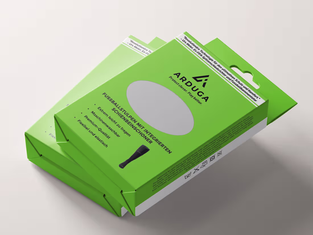Cover image for ARDUGA SmartSocks SmartSleeve Box Packaging Design