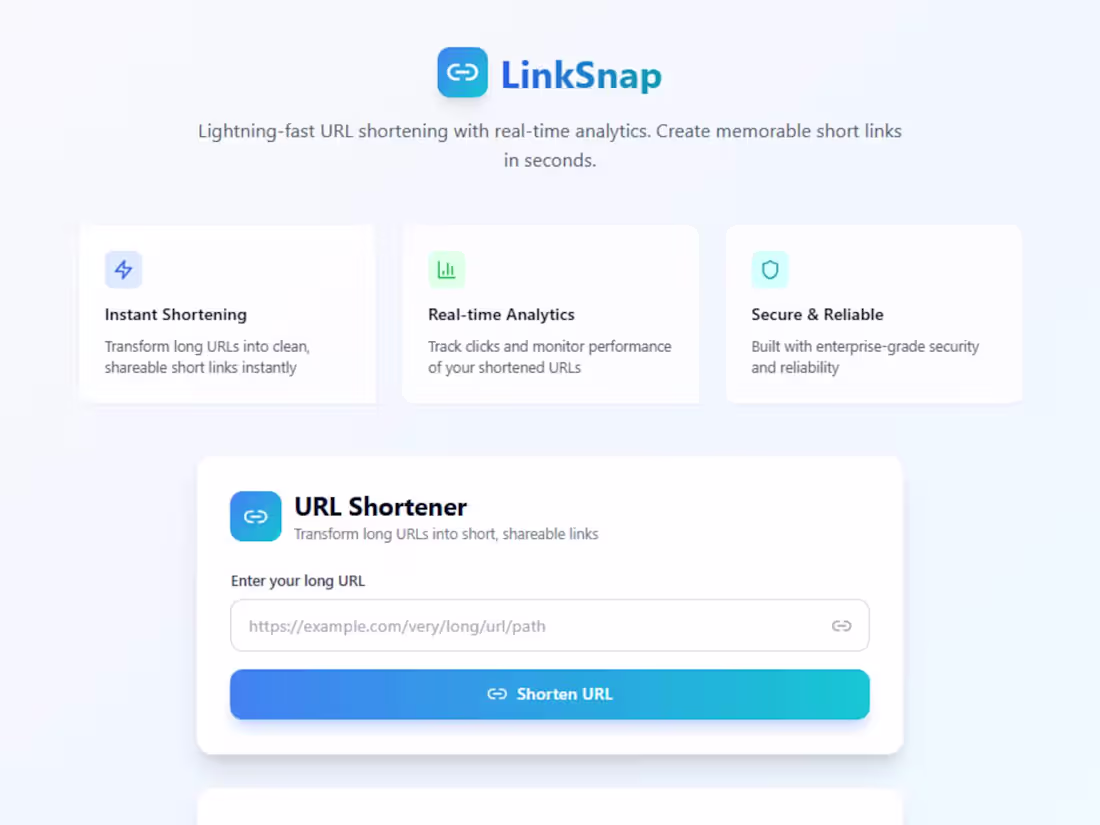 Cover image for LinkSnap - Fast URL Shortener