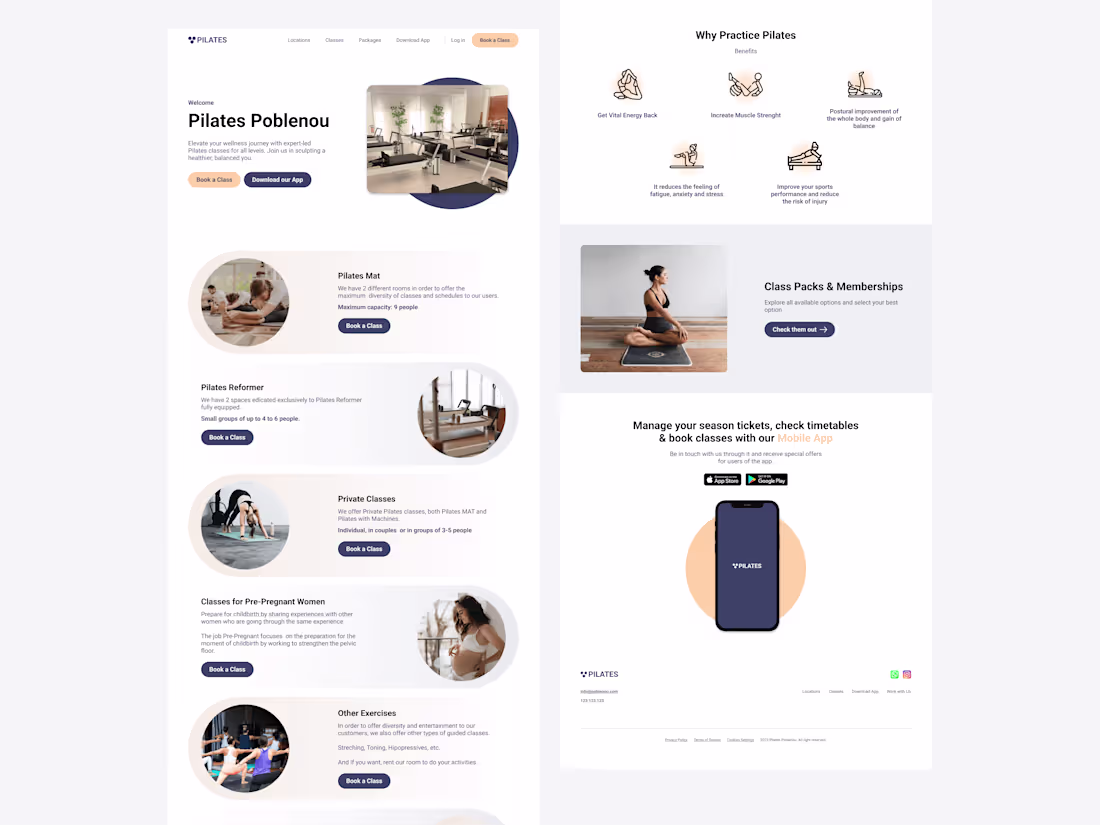 Cover image for Pilates Studio Website Redesign