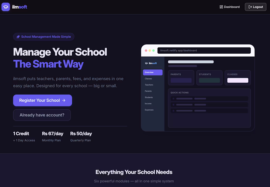 Cover image for Cust0mised Multi-School Management System -