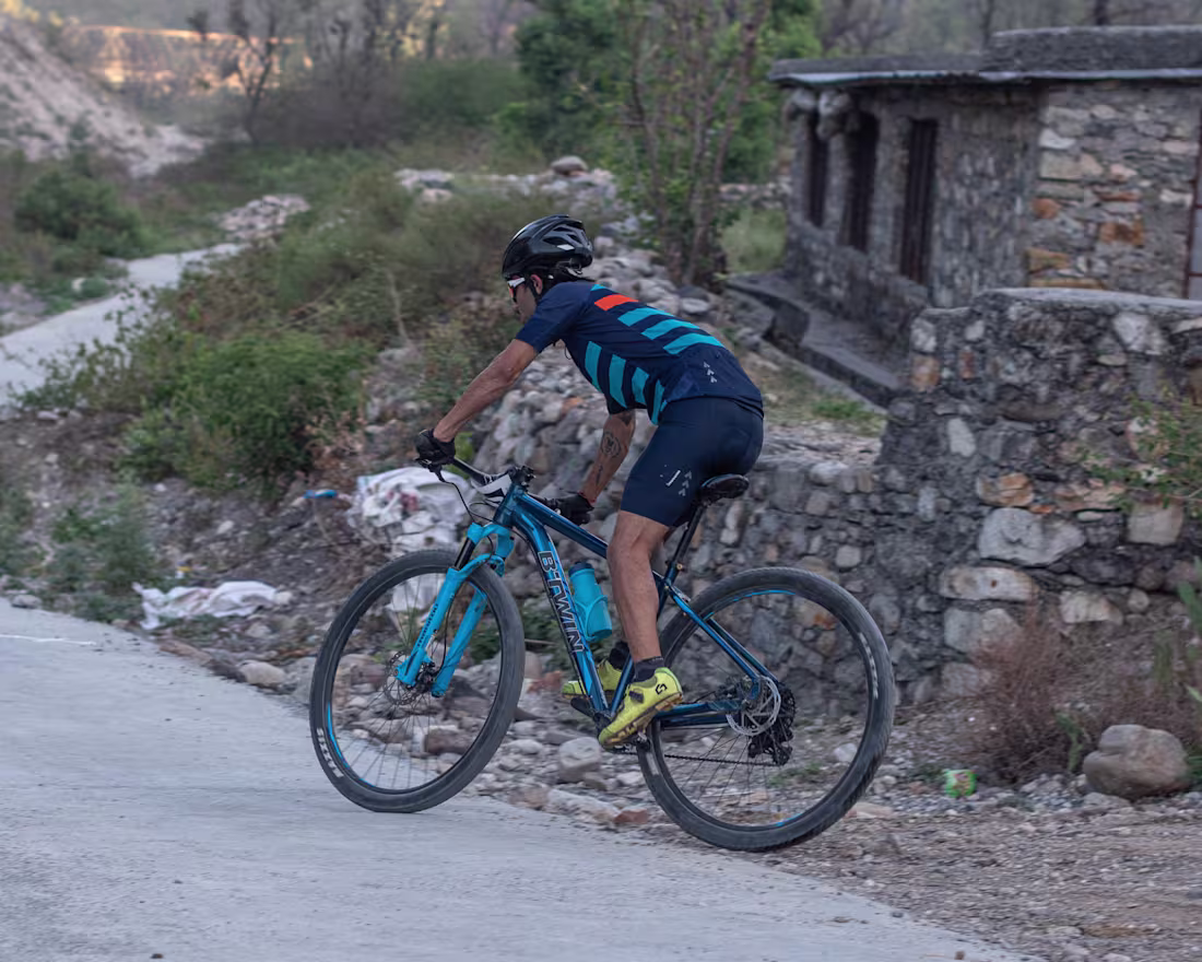 Cover image for Mountain biking race 