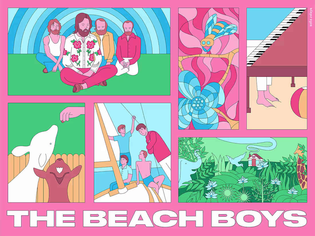 Cover image for Illustration - The Beach Boys