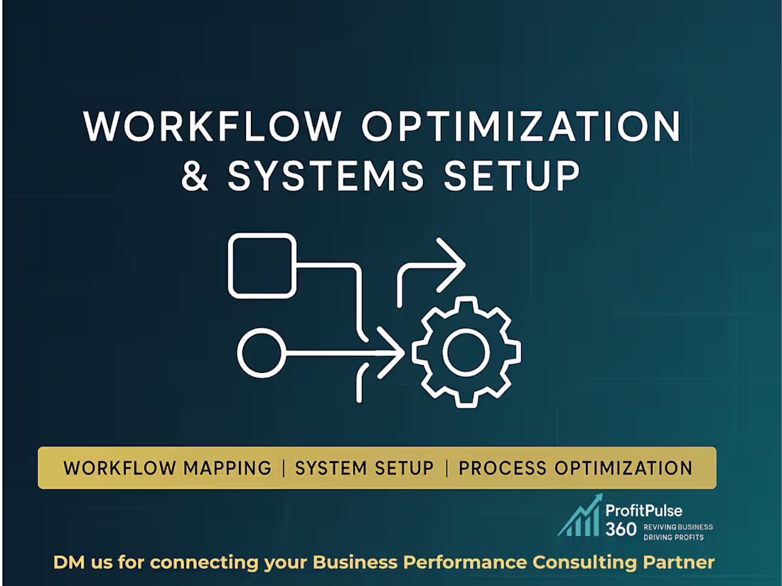 Cover image for Workflow Optimization & Systems Setup