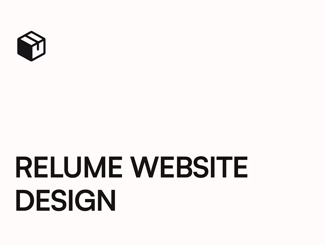 Cover image for Relume Website Design – Up to 7 Pages