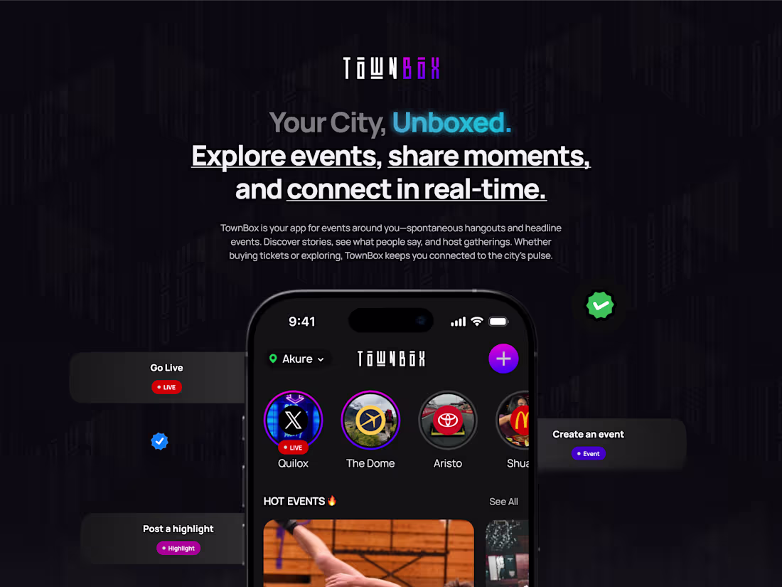 Cover image for TownBox - Event management app
