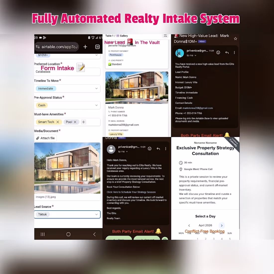 Cover image for Luxury Real Estate CRM & Automation System.