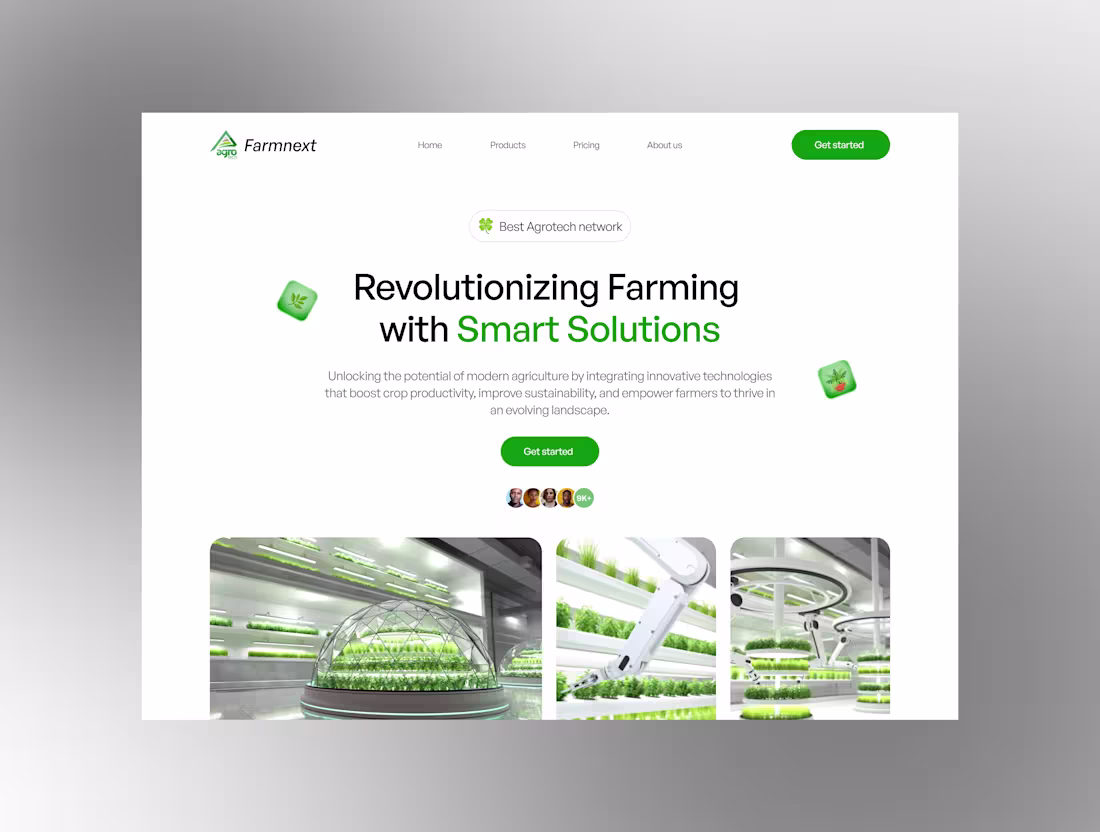 Cover image for Sustainable Agri-Tech Website & UI/UX Design