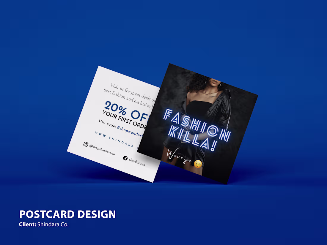 Cover image for Fashion Killa! Marketing Card: Postcard Design