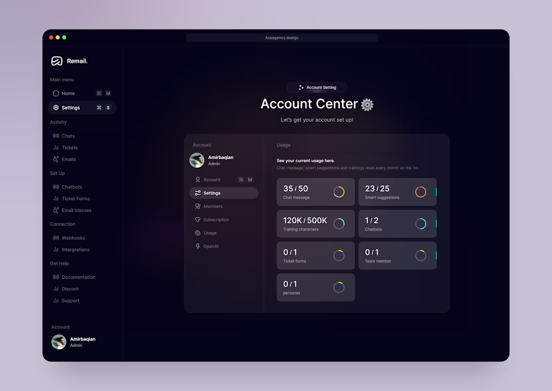 Cover image for AI Chat Bot Dashboard Design