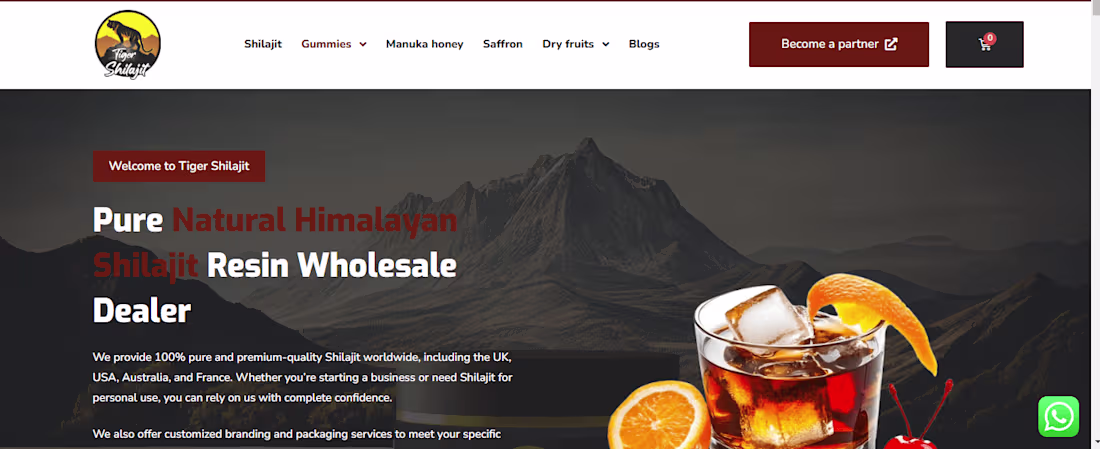 Cover image for Tiger Shilajit – Premium Herbal Supplement Website