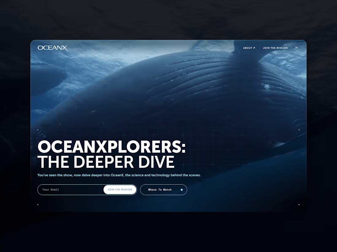 Cover image for OceanX: A Deeper Dive (Web Design)