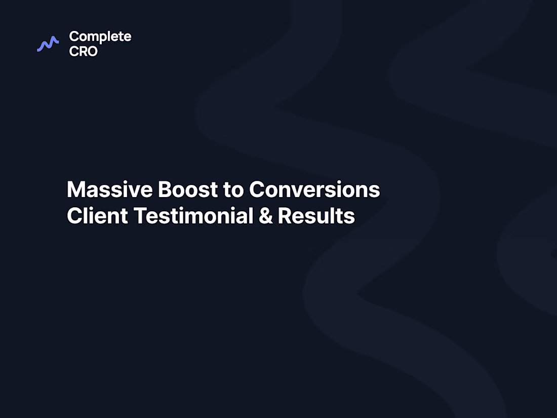 Cover image for Huge Boost in Conversion Rates | Client Testimonial Video
