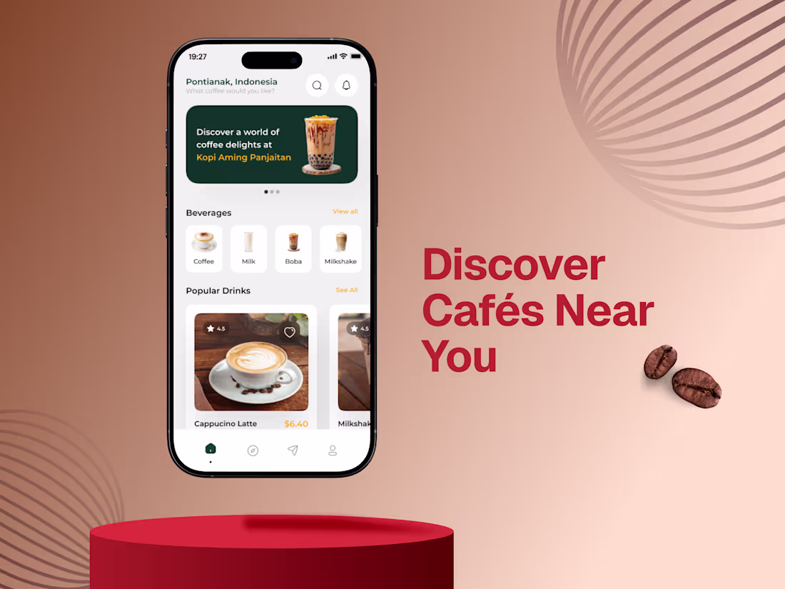 Cover image for Brewora Coffee Companion App UI Design