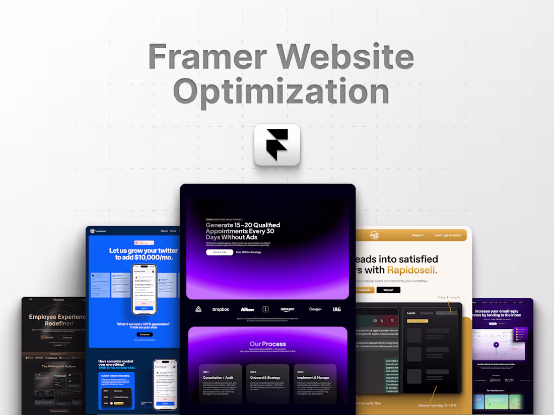 Cover image for Framer Website Optimization: Speed, SEO & Conversion