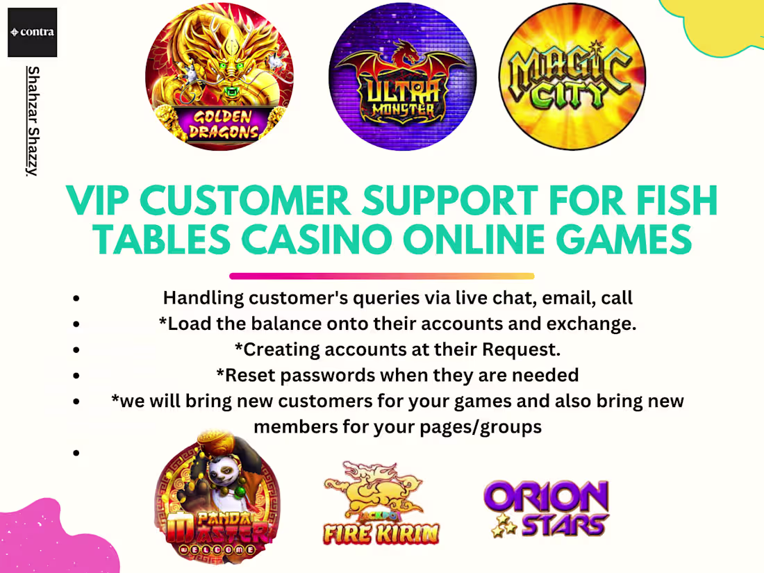 Cover image for Premium online fish gaming support provider (Casino)