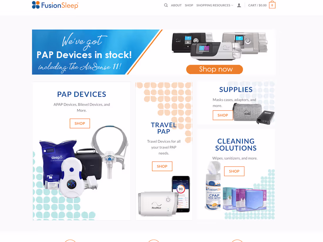 Cover image for Home - FusionSleep Shop