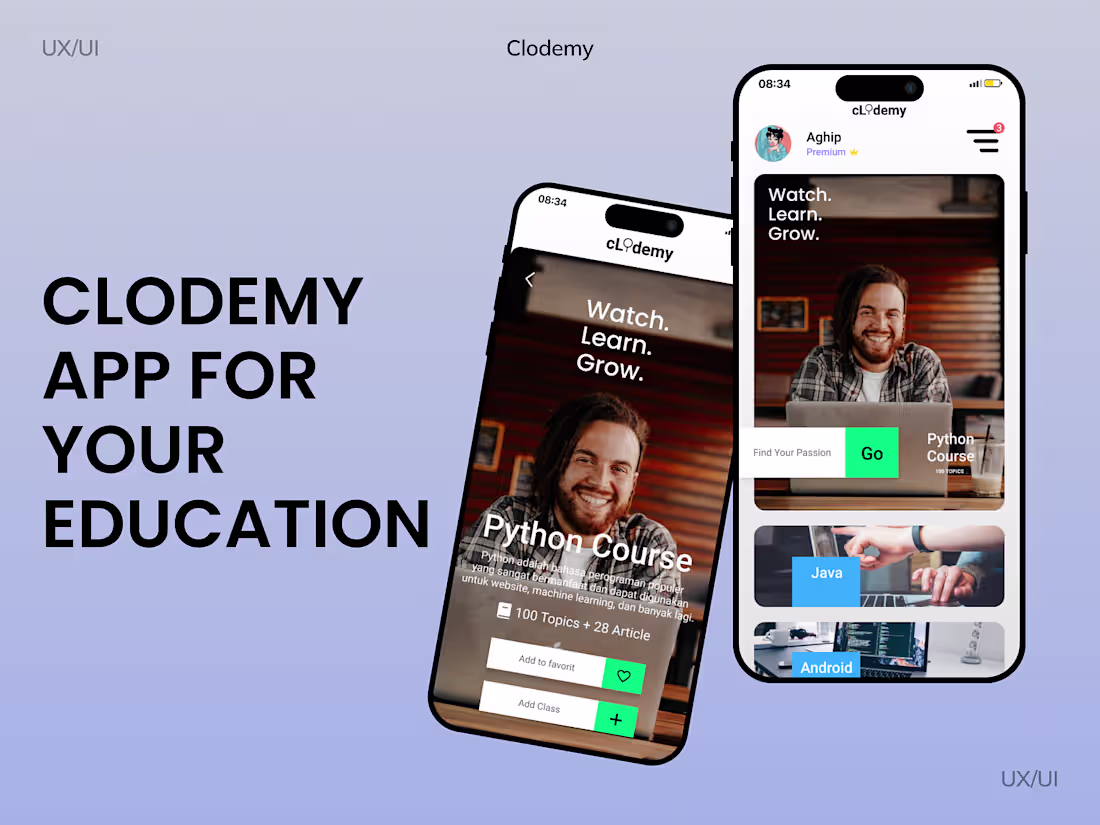 Cover image for UI Design for Educational App Clodemy