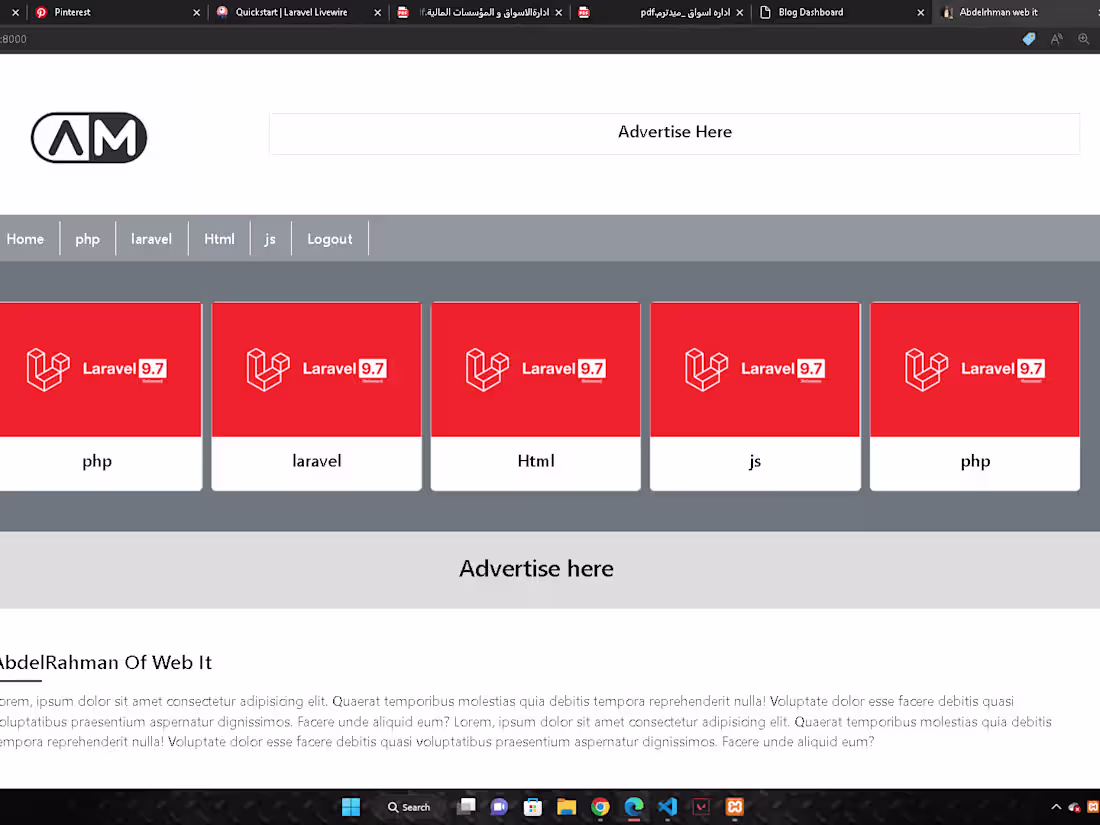 Cover image for Blog website